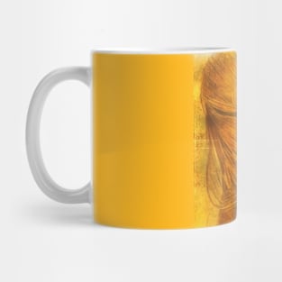 Lady's portrait in tints of gold Mug